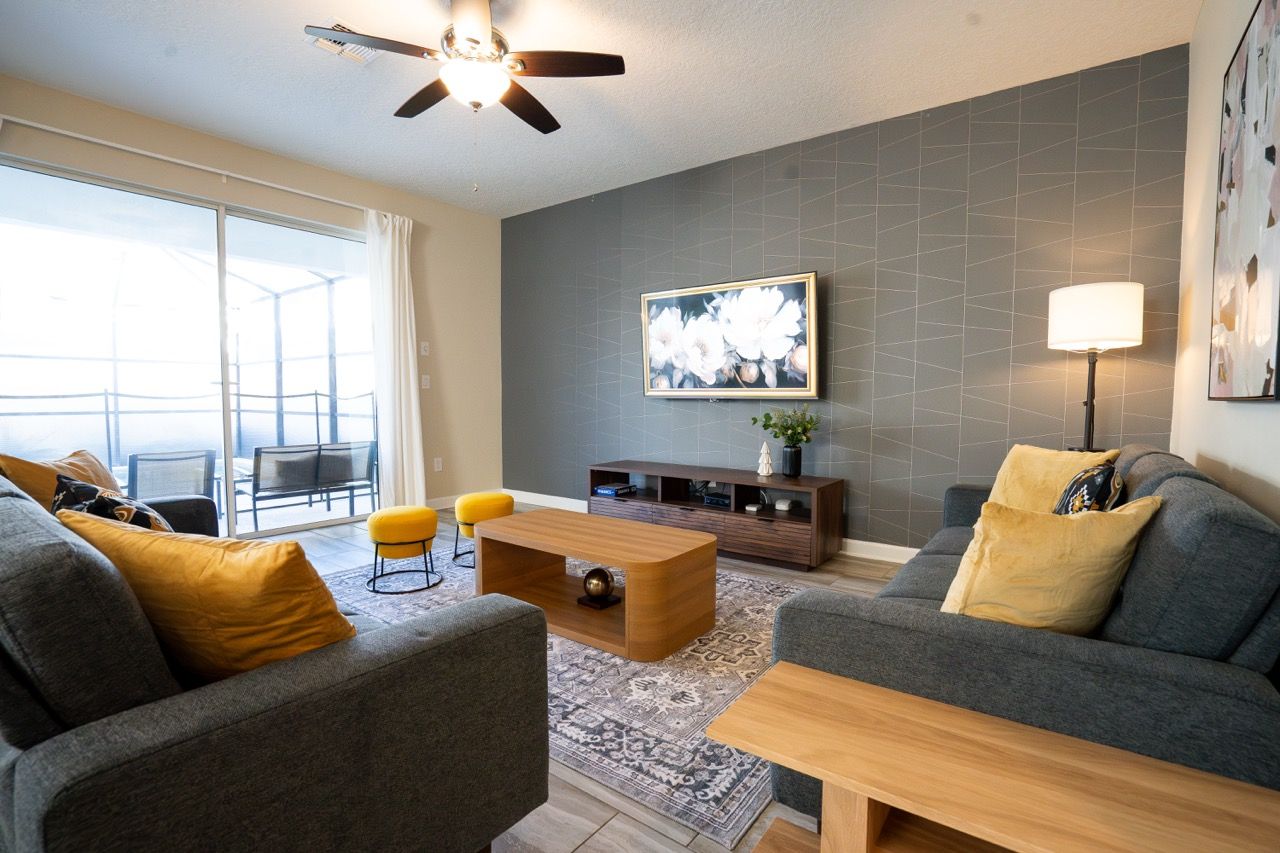 Spacious living room in Kissimmee vacation rental