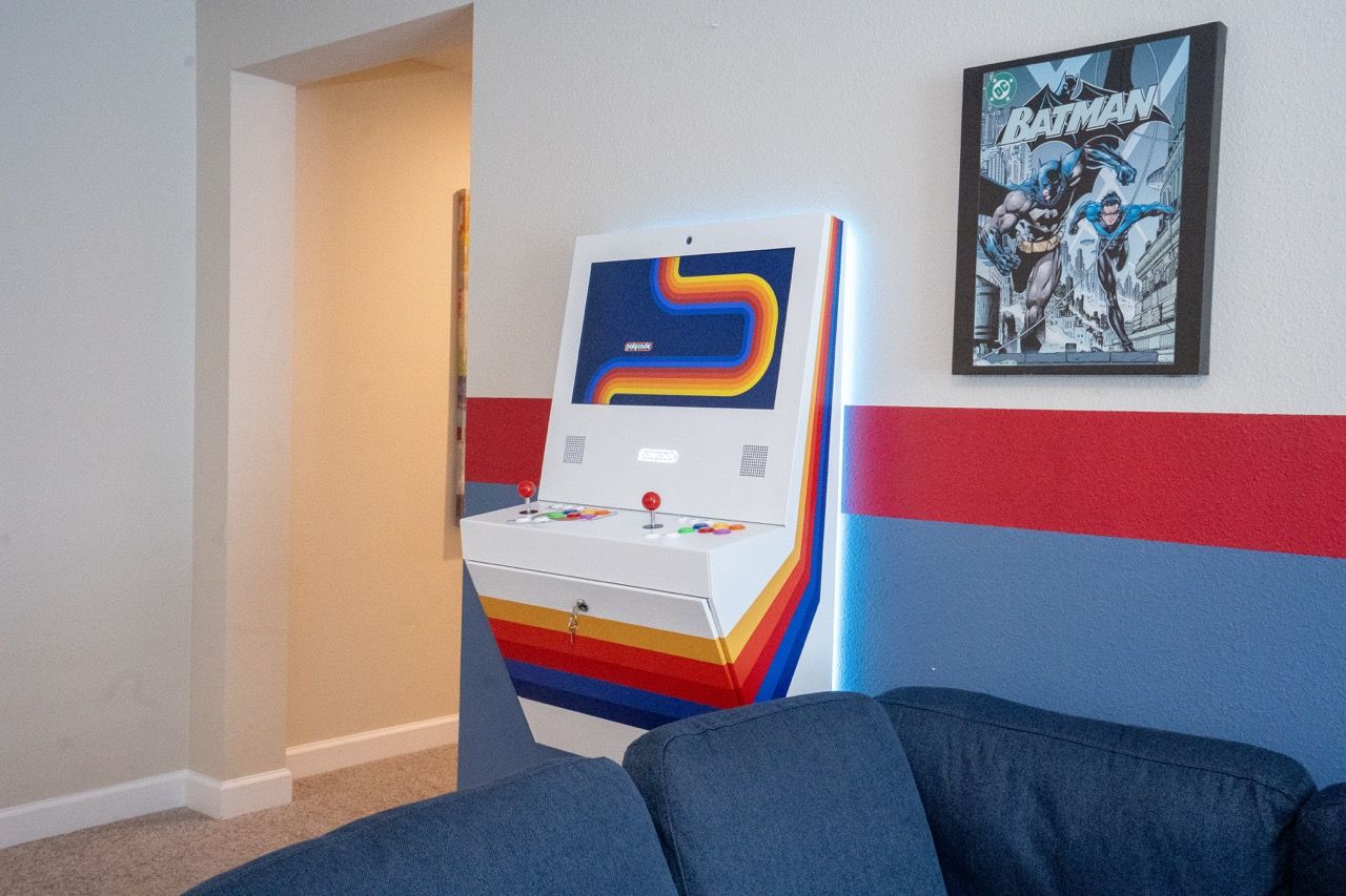 Arcade gaming corner at Kissimmee vacation home