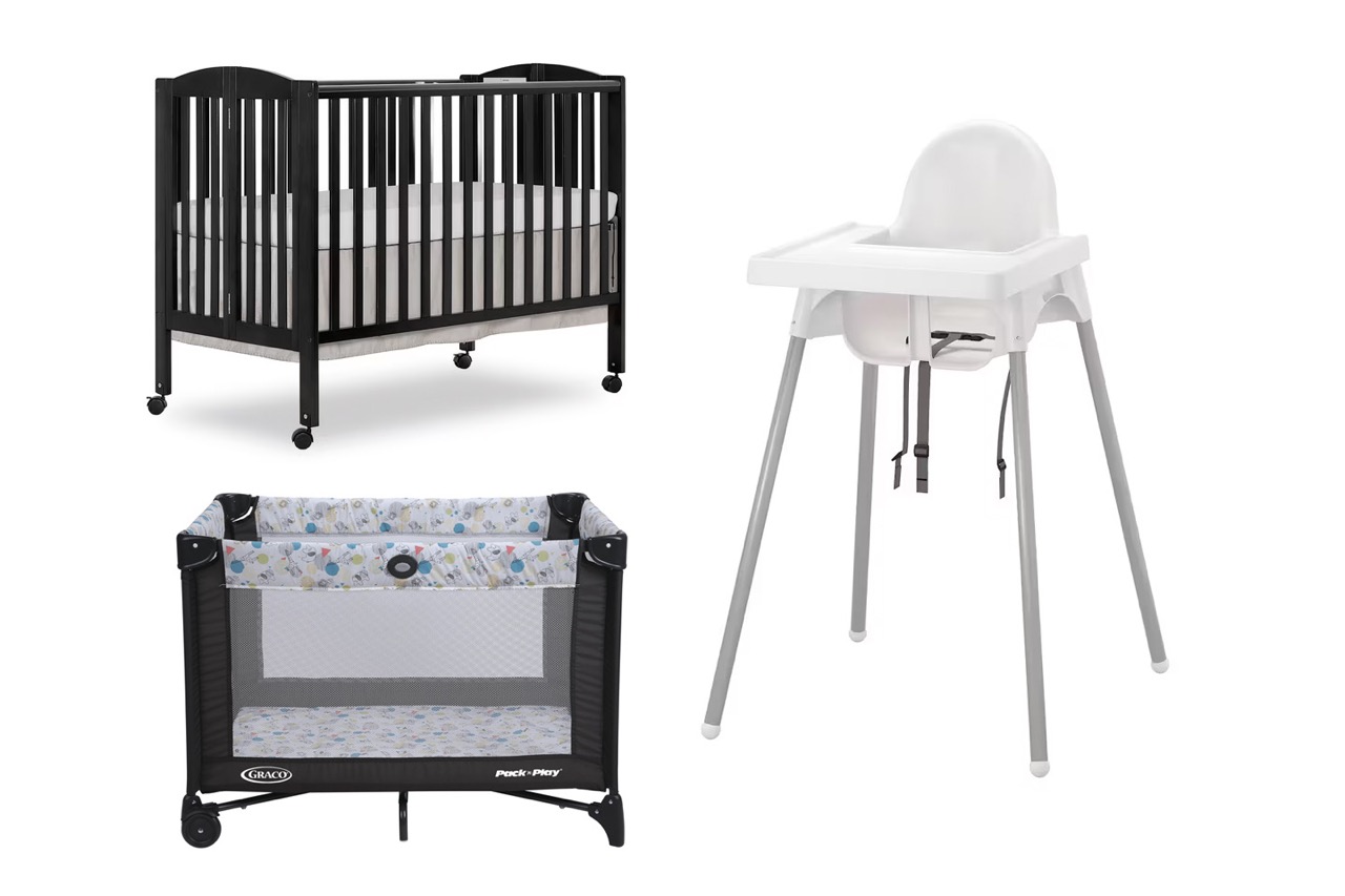 Parkside Retreat Rental baby crib highchair
